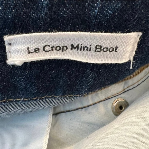 FRAME Denim Le crop Mini Boot Fringe Scallop Hem Jeans, NEW w/out tags Size 28 - Picture 10 of 12